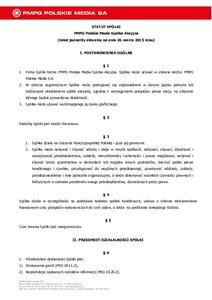 Ustalenie przez Radę Nadzorczą Emitenta tekstu jednolitego Statutu
