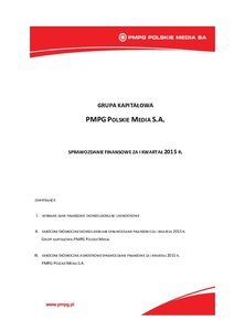 PMPG Polskie Media: 12 mln 412 tys. przychodów w I Q 2015 r.