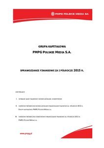 Skonsolidowany raport półroczny  PSr 2015