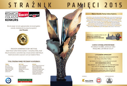 Ania Rusowicz, Kasia Kowalska, Marika, Maleo, Tadusz Płużański, Robert Kaczmarek w gronie twórców nominowanych do nagrody Strażnik Pamięci 2015. Gala - 9 listopada!