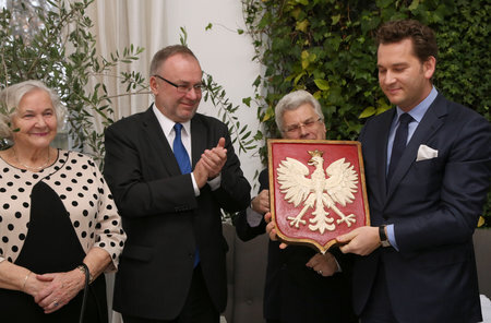 Michał M. Lisiecki, prezes PMPG Polskie Media, ze specjalnym wyróżnieniem Instytutu im. Prezydenta Ryszarda Kaczorowskiego