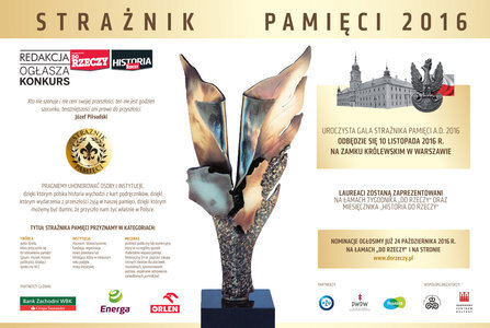 Ruszają  zgłoszenia do nagrody Strażnik Pamięci 2016