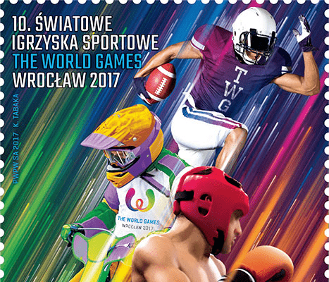 Poczta Polska wydaje znaczek z okazji Światowych Igrzysk Sportowych The World Games Wrocław 2017