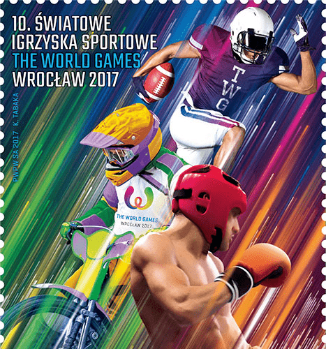 Poczta Polska wydaje znaczek z okazji Światowych Igrzysk Sportowych The World Games Wrocław 2017