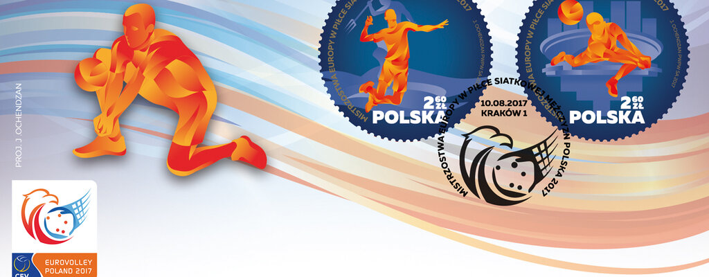 „Mistrzostwa Europy w Piłce Siatkowej Mężczyzn Polska 2017” na znaczkach Poczty Polskiej