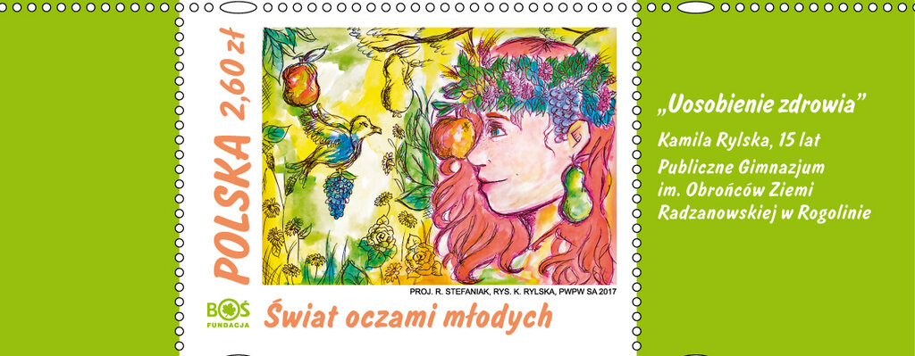„Świat oczami młodych” na znaczku pocztowym