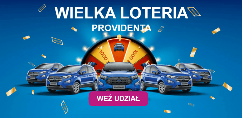 Wielka loteria Providenta – do wygrania 5 Fordów EcoSport i 500 x 1000 zł