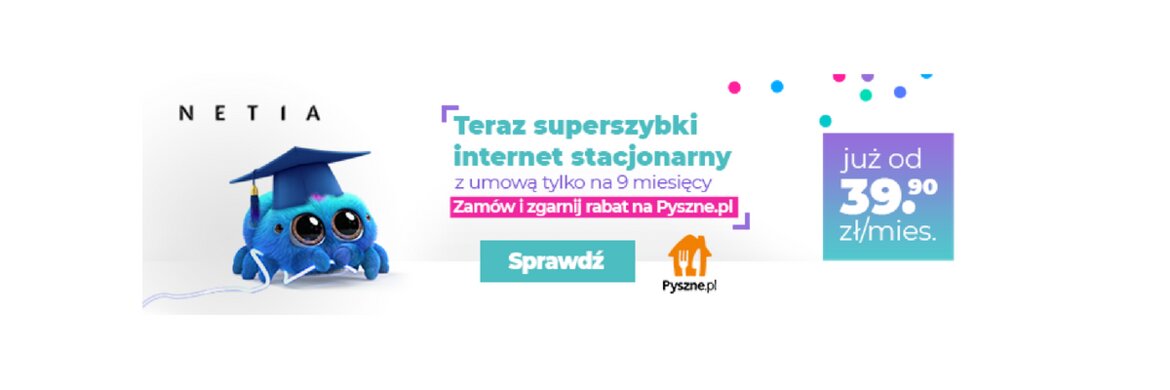 Netia: światłowodowy internet na 9 miesięcy (nie tylko) dla studentów 