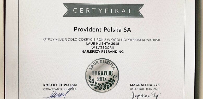 Provident Polska z Laurem Klienta