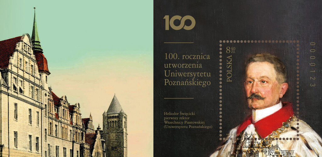 Poczta Polska uczciła okolicznościowym znaczkiem 100. rocznicę utworzenia Uniwersytetu Poznańskiego
