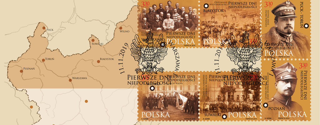 Poczta Polska wyemituje okolicznościowe znaczki „Pierwsze dni niepodległości”