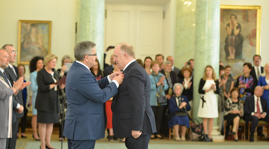 Herbert Wirth awarded the Knight's Cross of the Order of Polonia Restituta