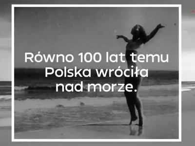 kadr ze spotu - sto lat temu Polska wróciła nad morze