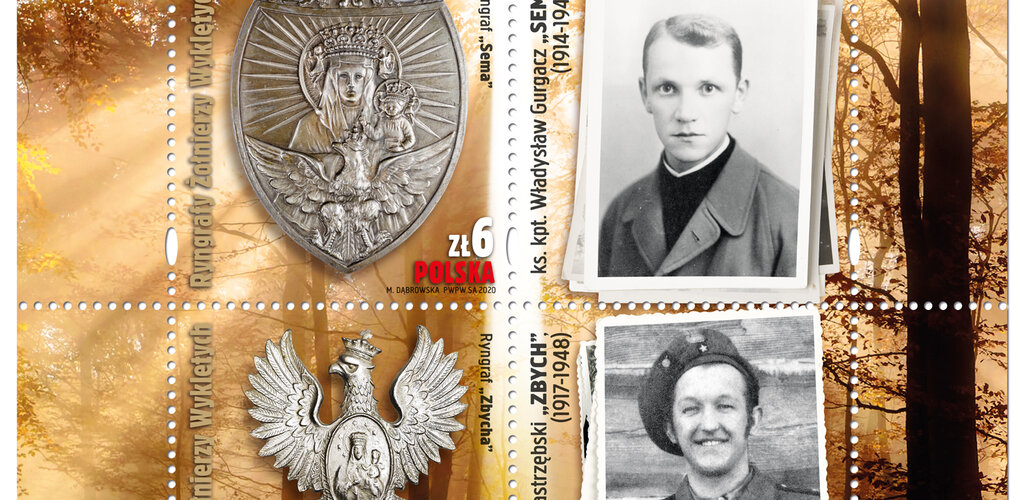 Ryngrafy Żołnierzy Wyklętych na znaczkach Poczty Polskiej