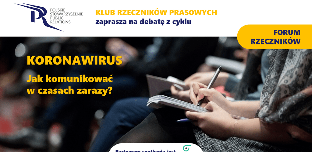 Koronawirus - jak komunikować w czasie epidemii? Transmisja z Forum Rzeczników PSPR już 19 marca