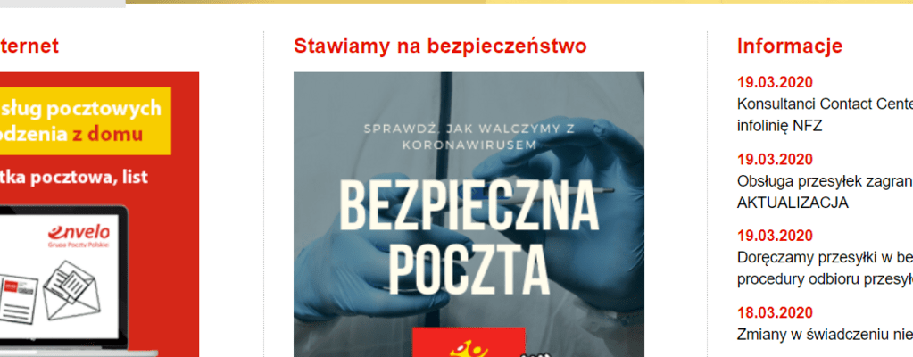 Usługi pocztowe uległy zmianie. Na stronie www.poczta-polska.pl pełna informacja