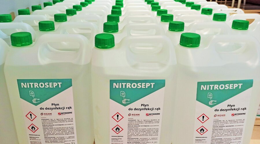 KGHM provides 20,000 litres of disinfectant 