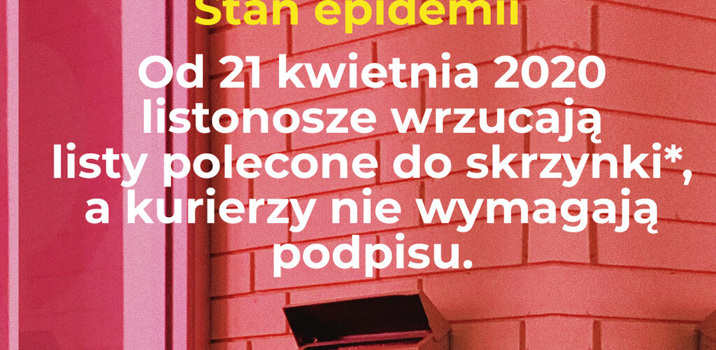 Poczta Polska: od dziś polecone doręczamy do skrzynki