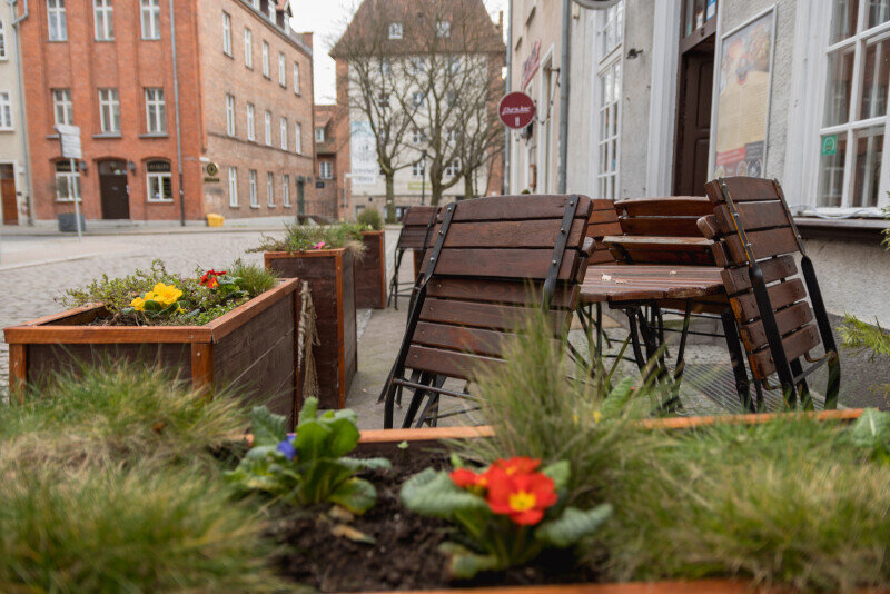 Opustoszaly Gdansk i lokale gastronomiczne fot. D. Paszliński