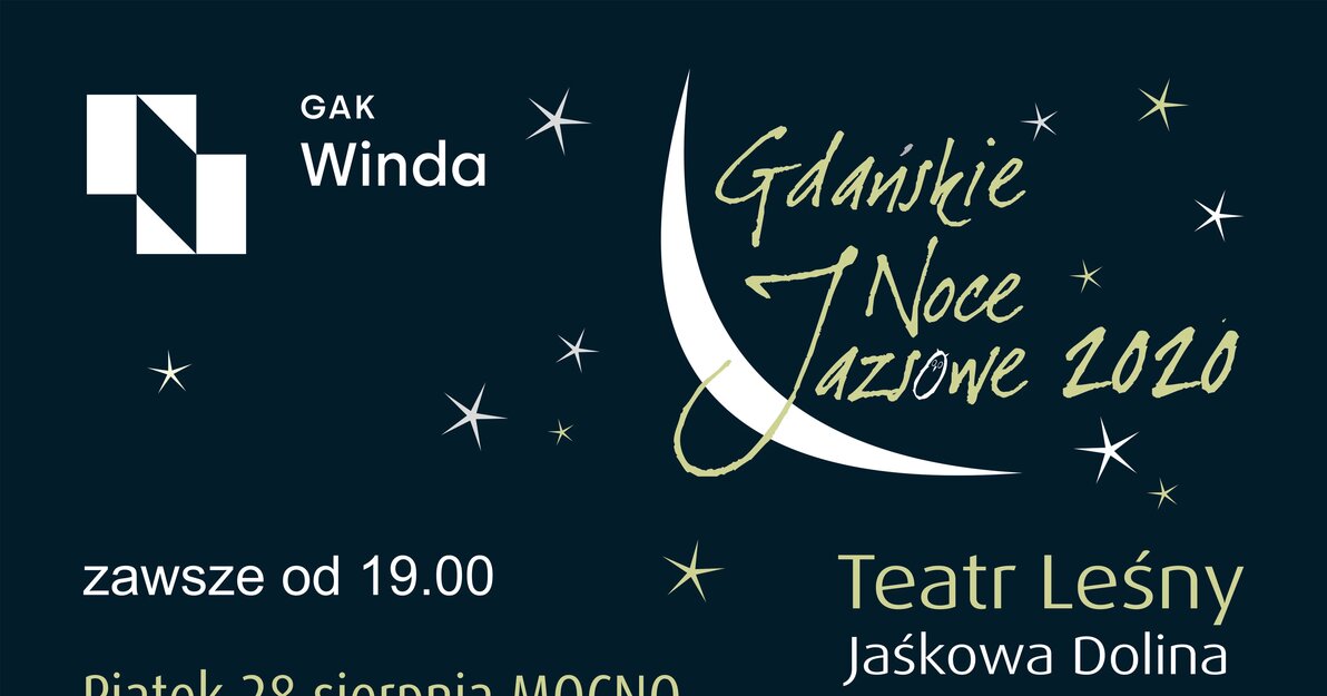 Plakat zapowiadający festiwal Gdańskie Noce Jazsowe. Na plakacie znajduje się program festiwalu.
