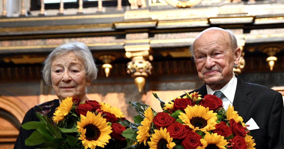 Halina Winiarska-Kiszkis i jej mąż Jerzy Kiszkis.. Fot. Dominik Paszliński