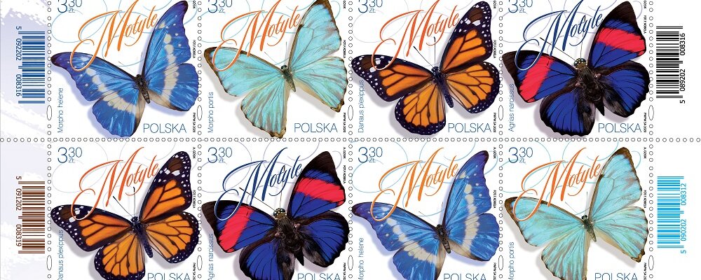 Poczta Polska: najpiękniejsze motyle na znaczkach pocztowych