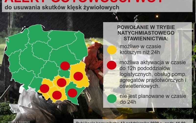 Podwyższenie alertu gotowości do działań kryzysowych WOT