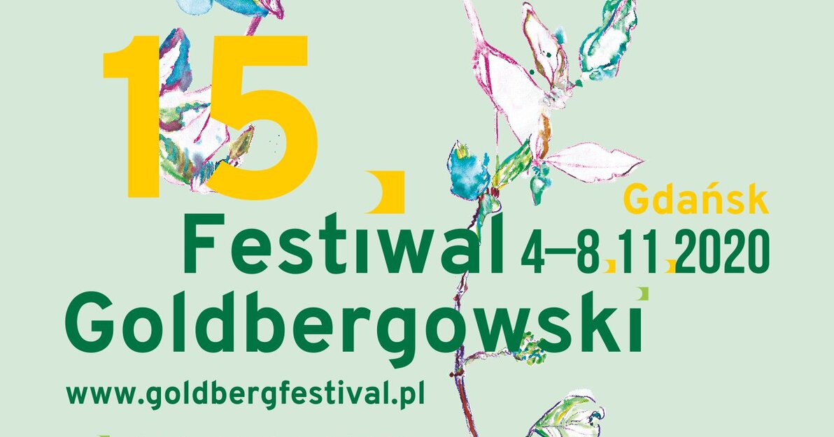 Grafika to plakat promujący festiwal. Na zielonym tle znajduje się nazwa festiwalu i data trwania, dodatkowo wypisany jest jego program. Na grafice znajdują się narysowane delikatne gałązki z liśćmi. W prawym górnym rogu znajduje się zarys herbu Gdańska.