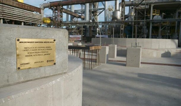 Gigantyczna inwestycja w czyste powietrze na Dolnym Śląsku. KGHM buduje Instalację Oczyszczania Gazów w Hucie Miedzi Legnica