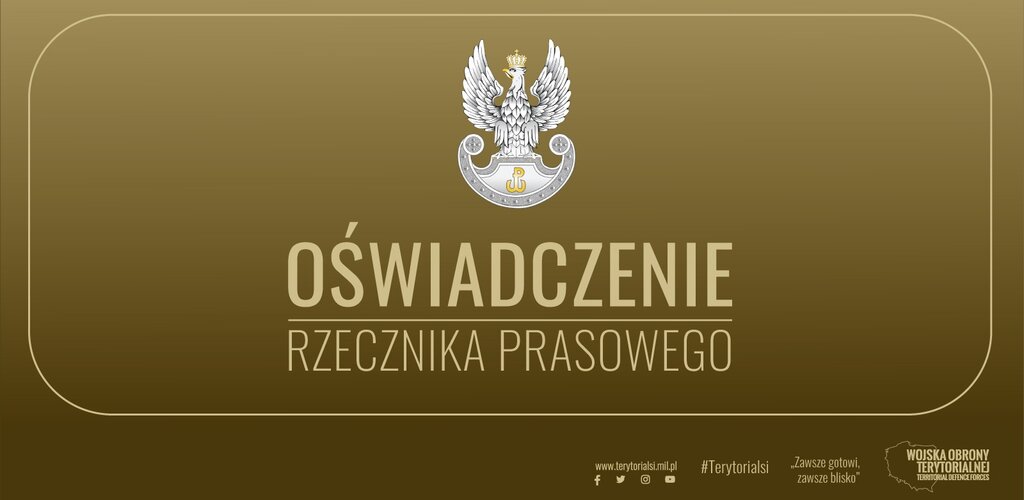 Oświadczenie rzecznika prasowego 7 Pomorskiej Brygady OT