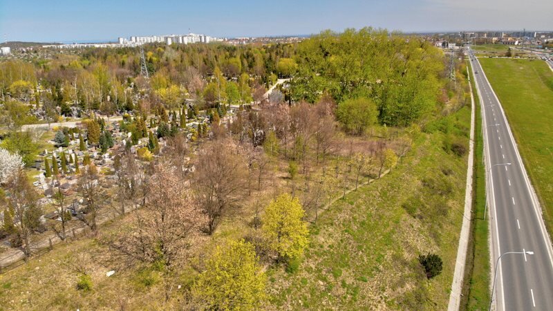 Widok z lotu ptaka od strony Al. Armii Krajowej