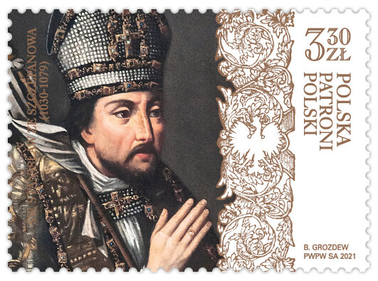 Patron Polski na znaczku pocztowym   