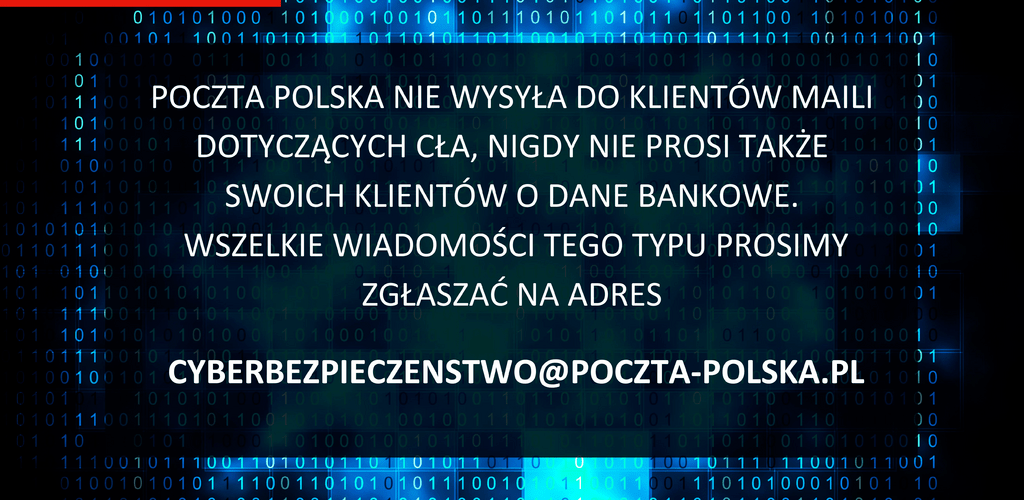 Poczta Polska: uwaga na groźne oszustwa phishingowe związane z obsługą celną przesyłek ze sklepów spoza Unii Europejskiej  