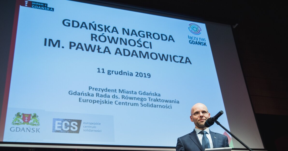 Alan Aleksandrowicz podczas gali w 2019 roku fot  Dominik Paszliński www gdansk pl