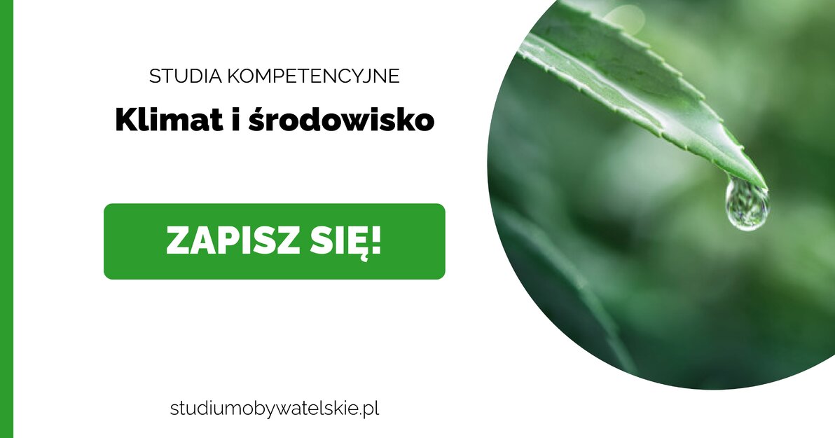 Grafika zachęcająca do zapisów na studia - klimat i środowisko