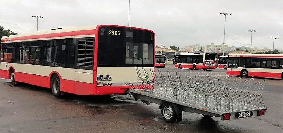 Przyczepka autobusowa na rowery fot  ZTM Gdańsk