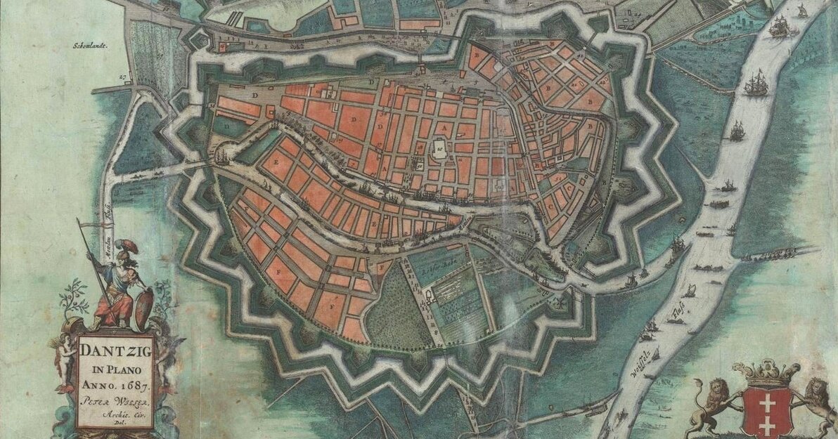 GRA MIEJSKA Mapa Gdańska 1687