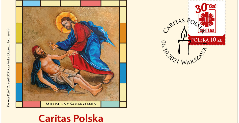 „Caritas Polska” na znaczku Poczty Polskiej  