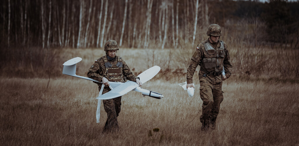  Kilkanaście dronów terytorialsów nad granicą.