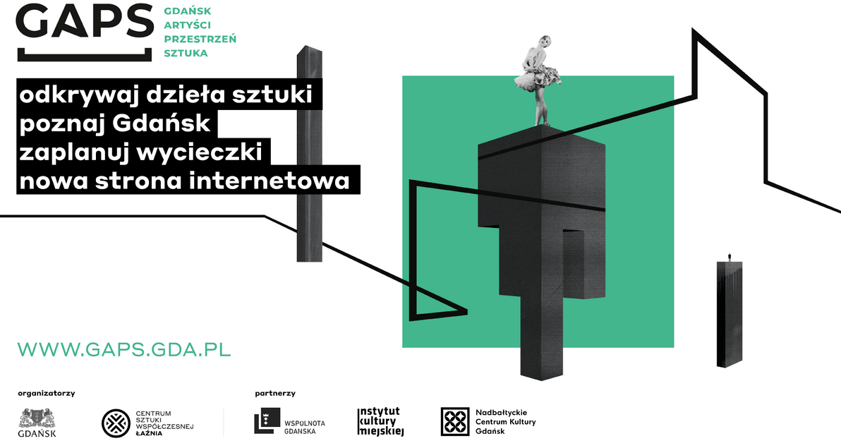 Projekt GAPS – Gdańsk Artyści Przestrzeń Sztuka - grafika promująca
