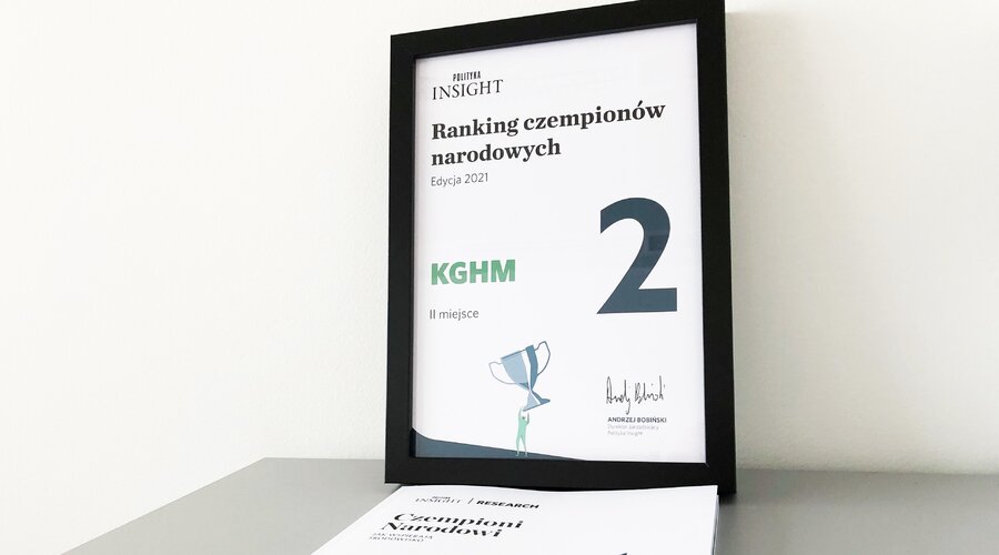 KGHM na podium w rankingu „Czempioni Narodowi”