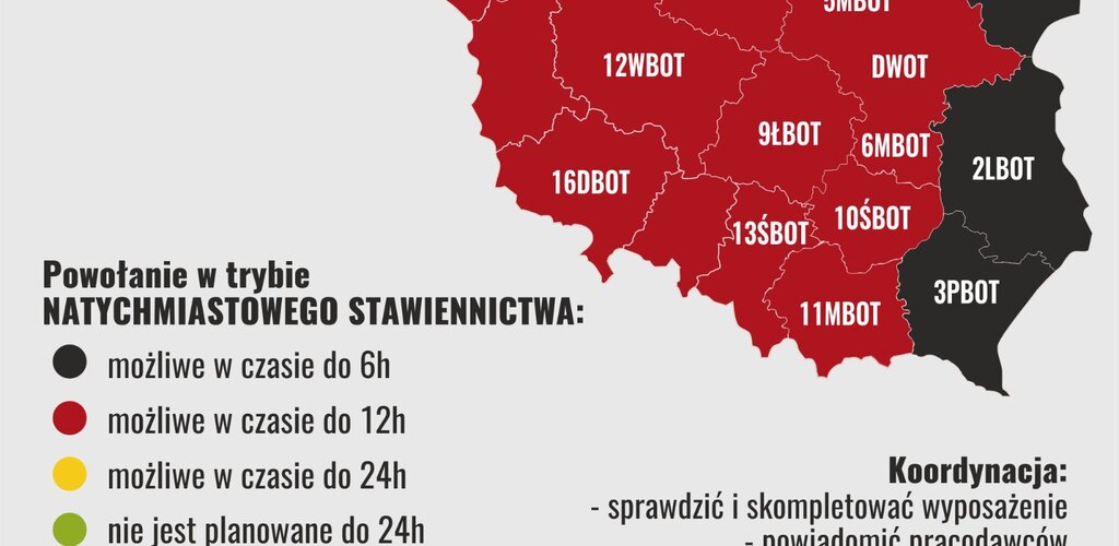 WOT: zmiana statusu do natychmiastowego stawiennictwa żołnierzy