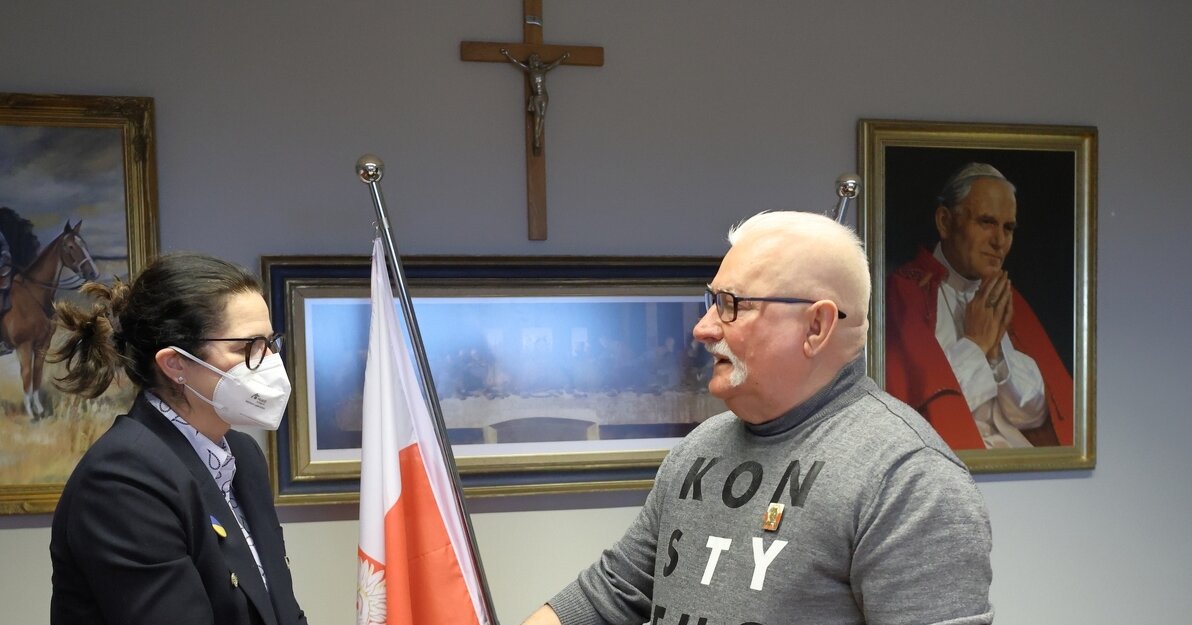 Spotkanie Prezydent Gdańska Aleksandry Dulkiewicz z Prezydentem Lechem Wałęsą, fot  Grzegorz Mehring