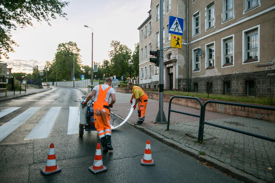 Odmalowanie oznakowania poziomego na gdańskich drogach