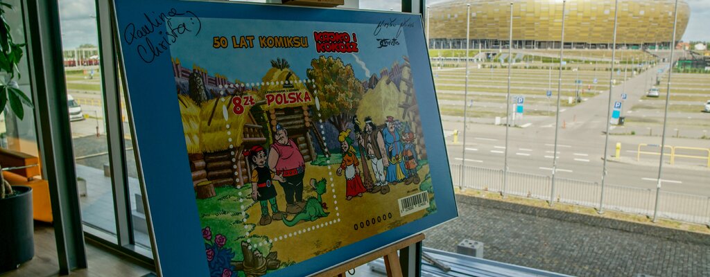 Poczta Polska zaprezentowała znaczek z okazji 50. lat komiksu „Kajko i Kokosz”