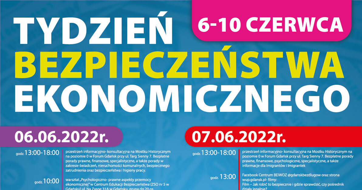 Tydzień Bezpieczeństwa Ekonomicznego - plakat