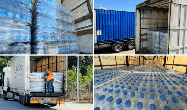 Un cuarto de millón de botellas de agua de KGHM para ayudar a los refugiados ucranianos