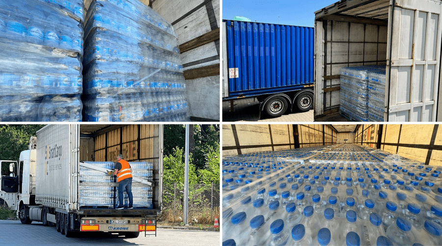 Un cuarto de millón de botellas de agua de KGHM para ayudar a los refugiados ucranianos