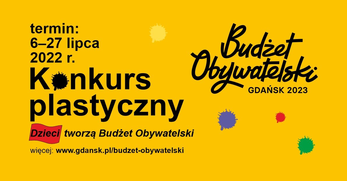 Dzieci tworzą Budżet Obywatelski - grafika promująca konkurs plastyczny 