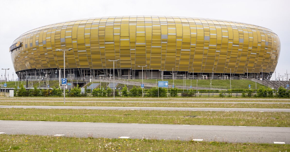 Zdjęcie stadionu Polsat Plus Arena w Gdańsku.